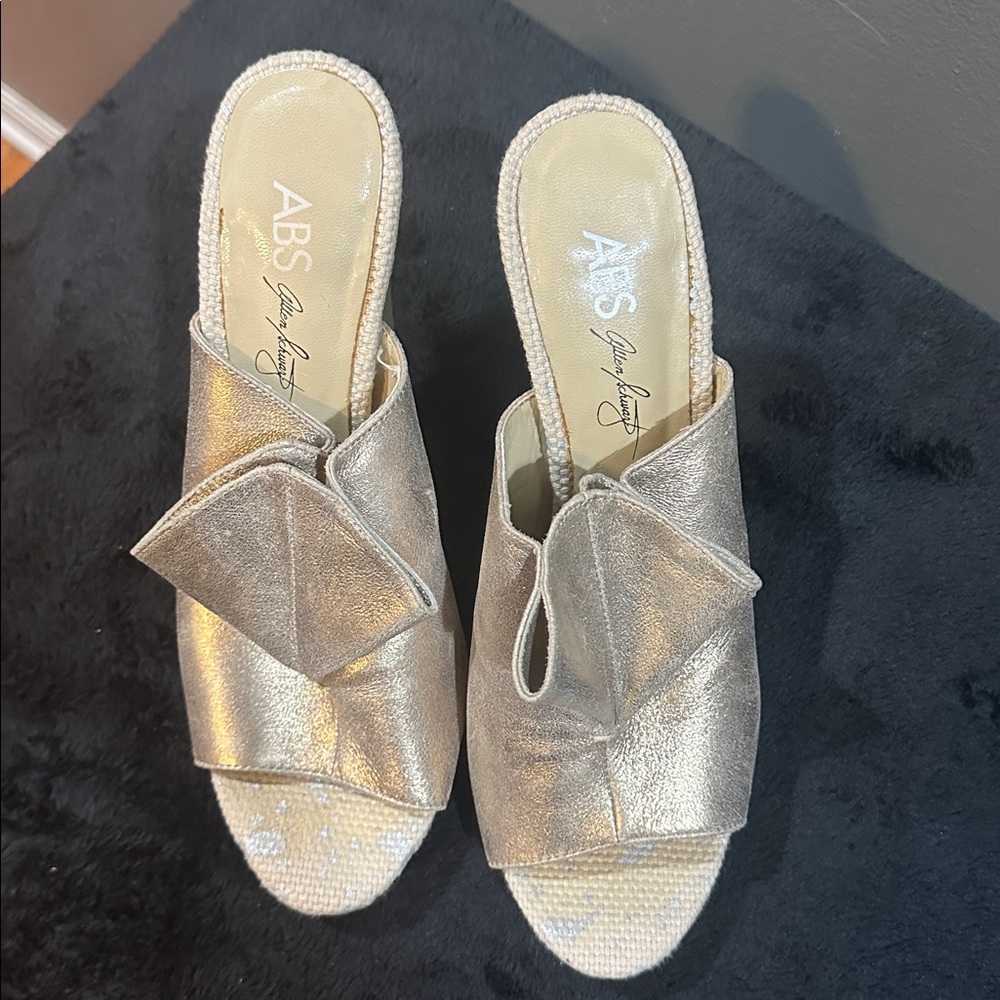 ABS Allen Schwartz Silver Sandals